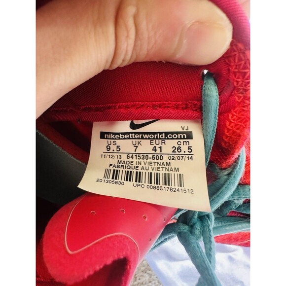 Nike 641530-600 Free Training Cross Bionic 1.0 Womens Shoes Size 9.5 Red Blue - Picture 6 of 7